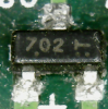 Faulty transistor found in circuit.