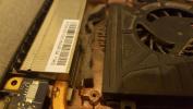 Fan vents blocked by dust bunny, been used on furnishings